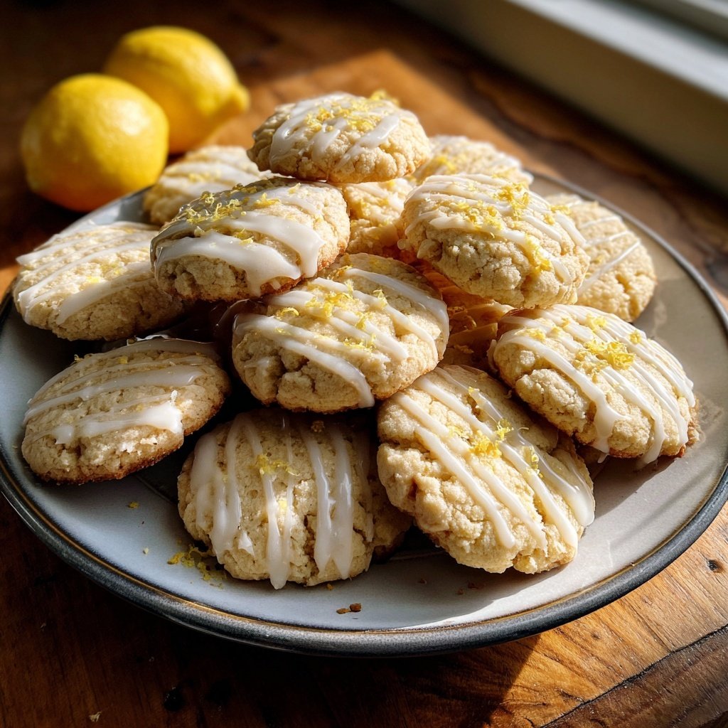Spring Lemon Glazed Sugar Cookies