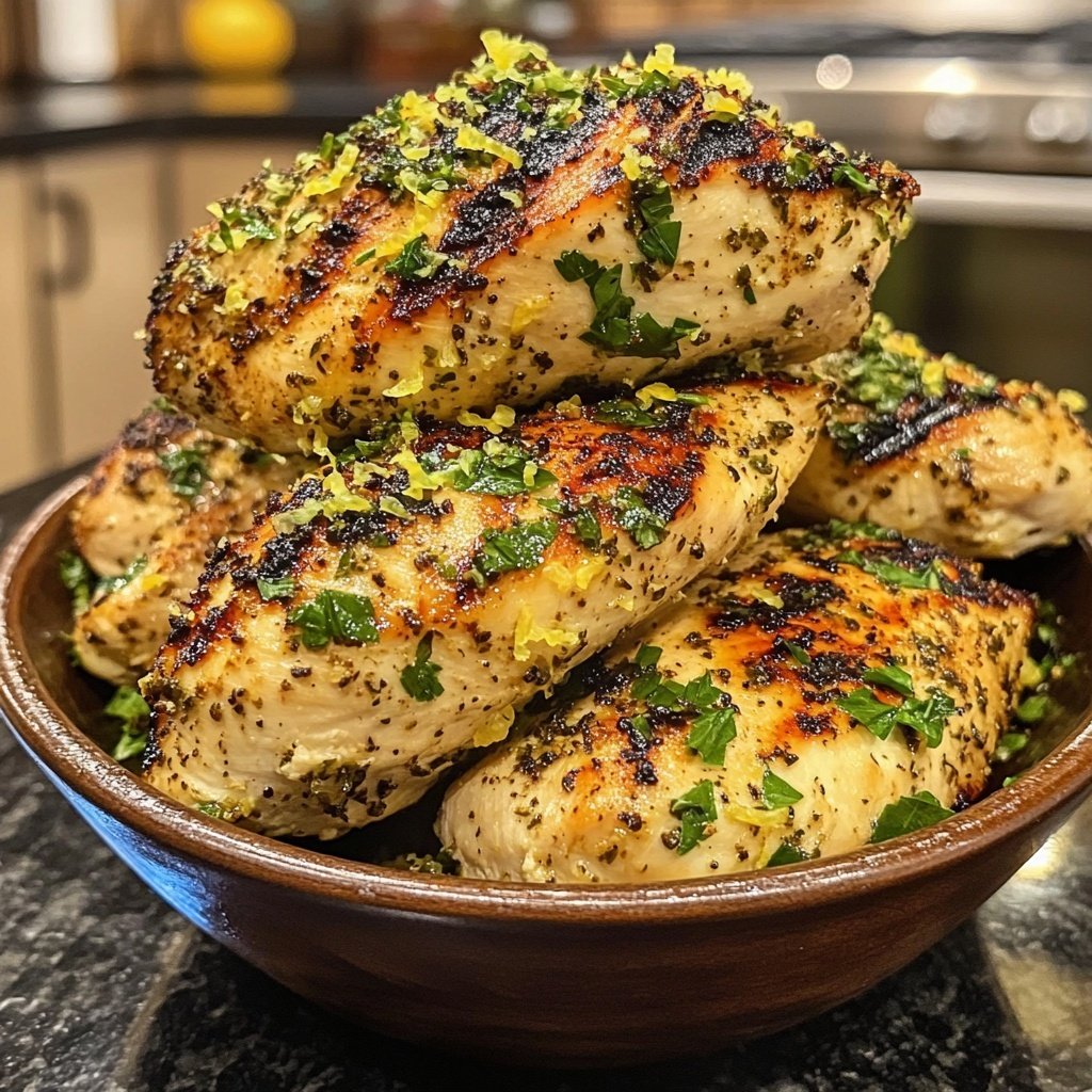 Grilled Lemon Herb Chicken Bowl