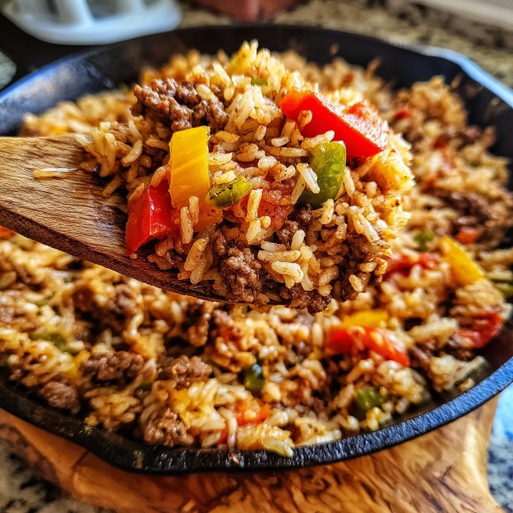 One Pan Ground Beef And Rice