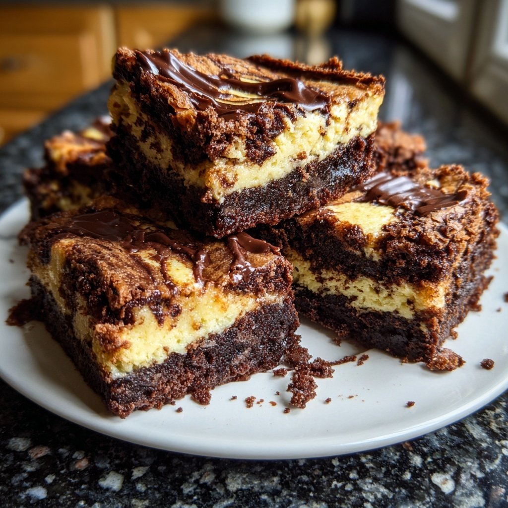 Cottage Cheese Brownies with Vanilla Swirl