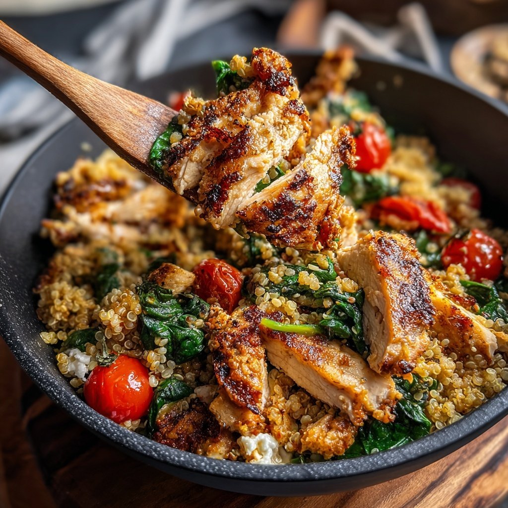 High Protein Chicken Quinoa Bowl