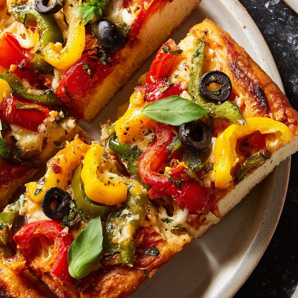 Super Bowl Food Sheet Pan Veggie Pizza