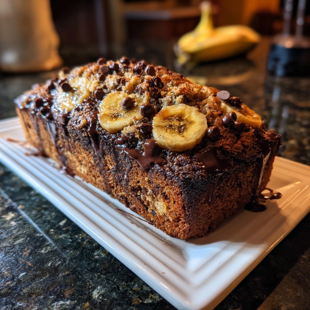 Super Bowl Dessert Chocolate Banana Bread