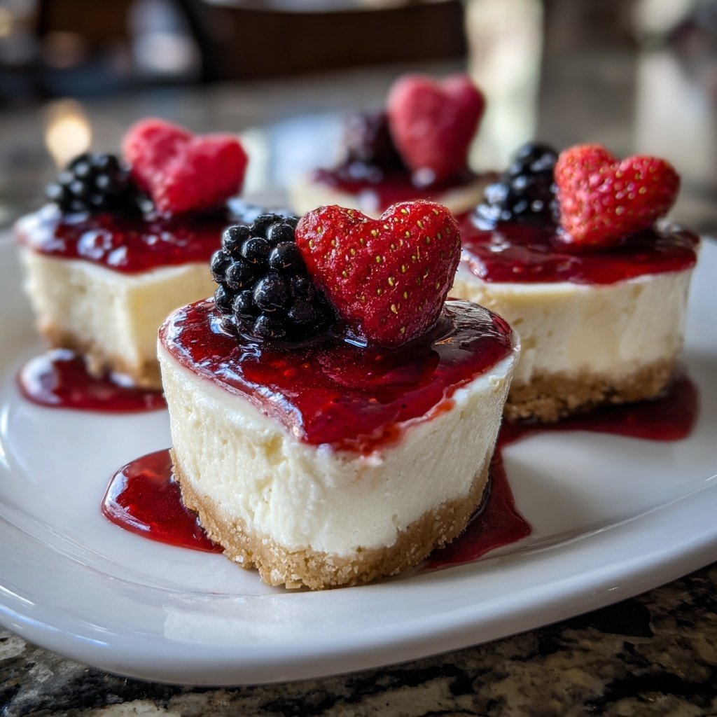Valentines Snacks Berry Cheesecake Bites