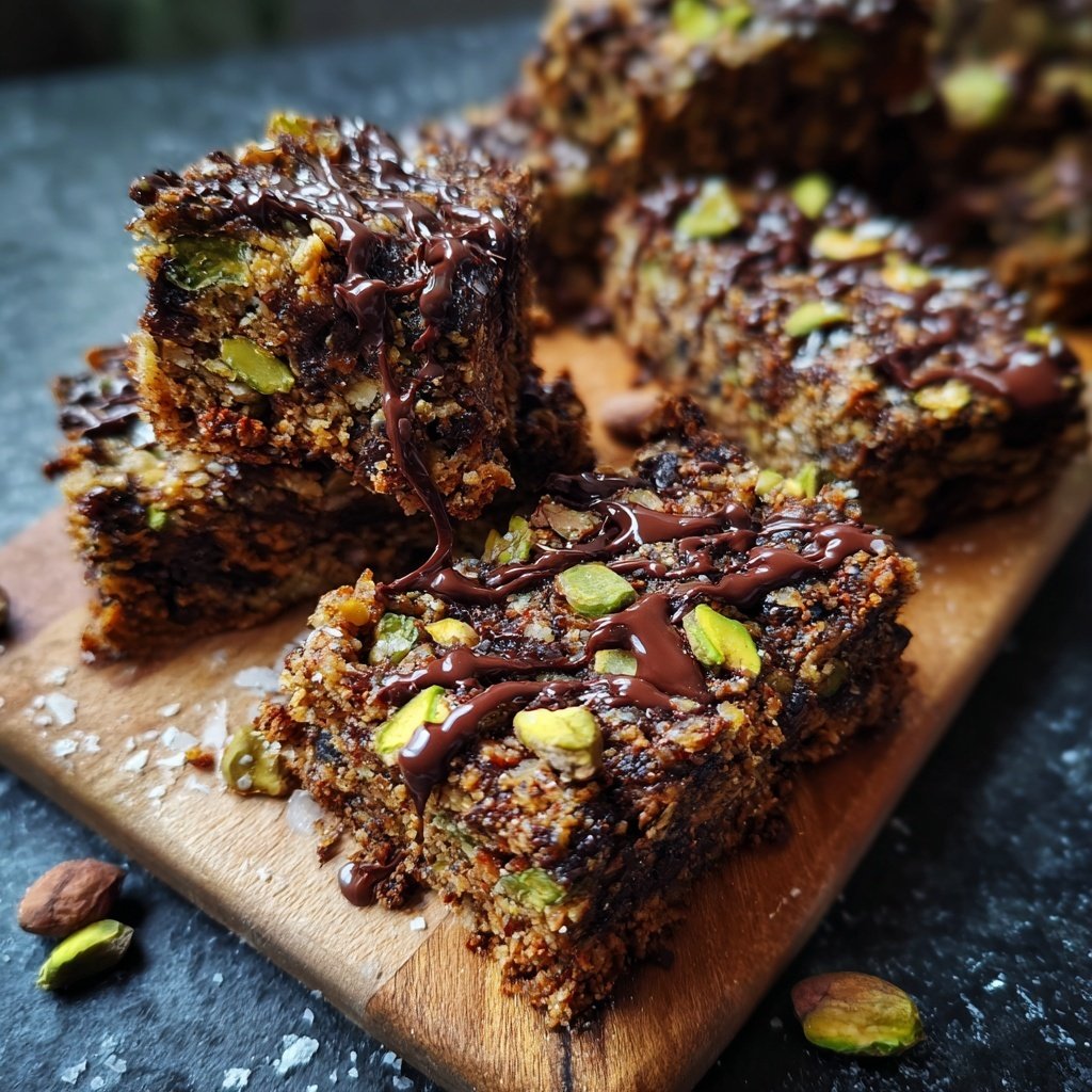 Chocolate Pistachio Almond Bars