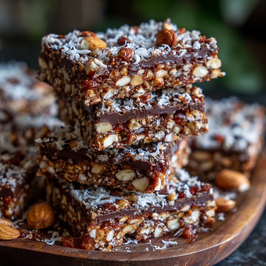 Chocolate Hazelnut Coconut Bars