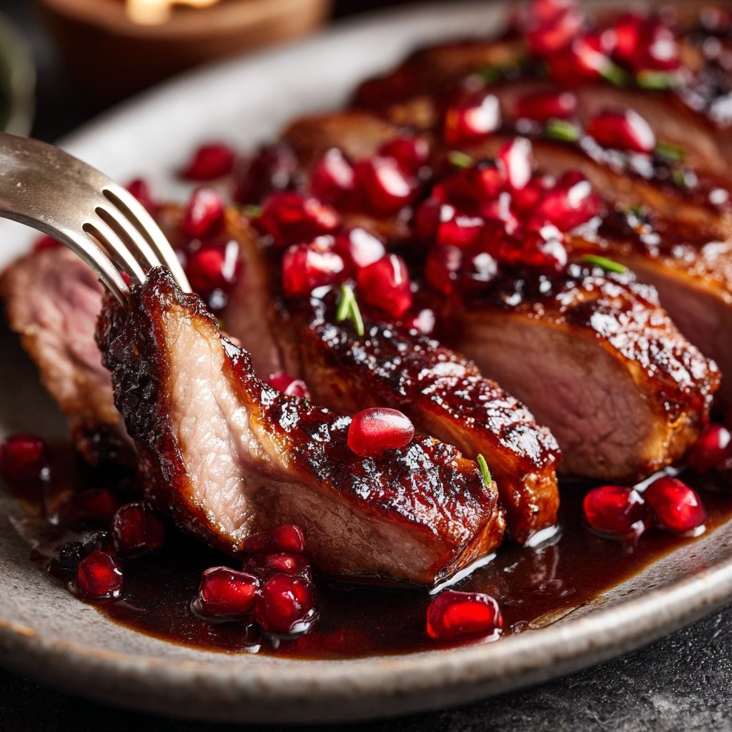 Duck Breast with Pomegranate Glaze