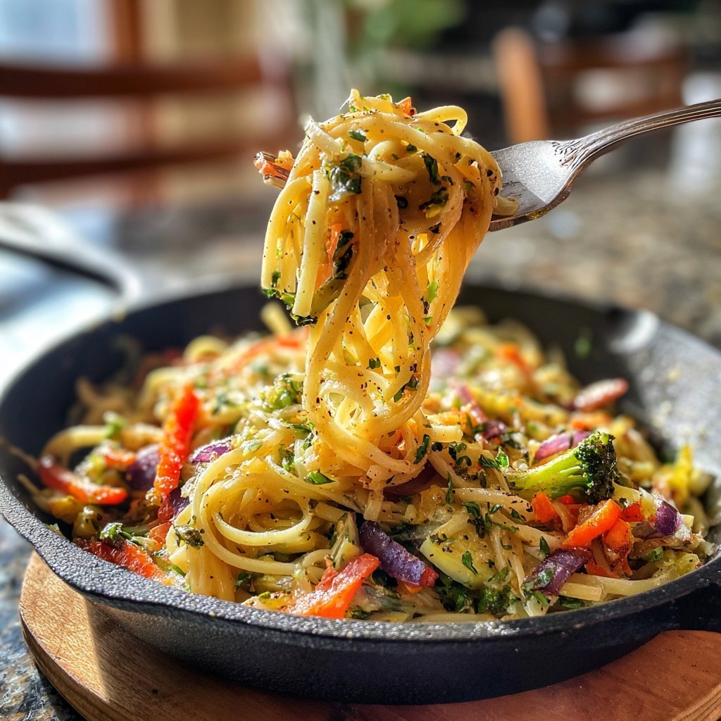 Herb Roasted Veggie Pasta Skillet