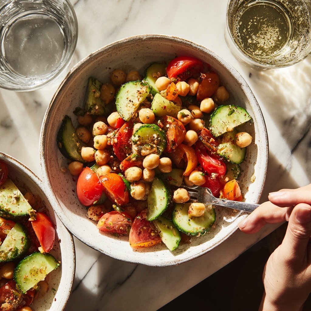 Healthy Lunch Mediterranean Bean Bowls