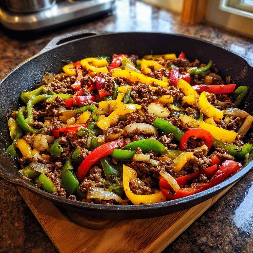 Ground Beef And Veggie Skillet