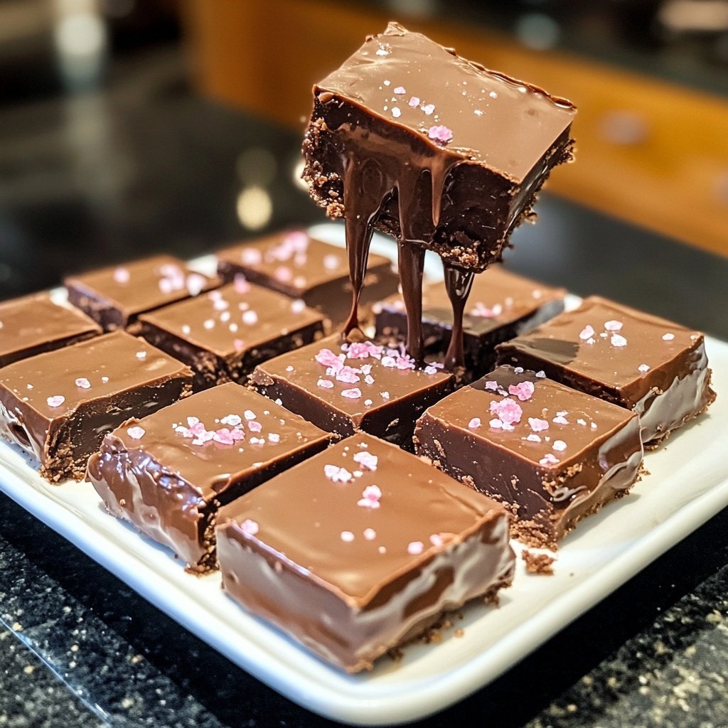 Valentines Treats Chocolate Fudge Squares