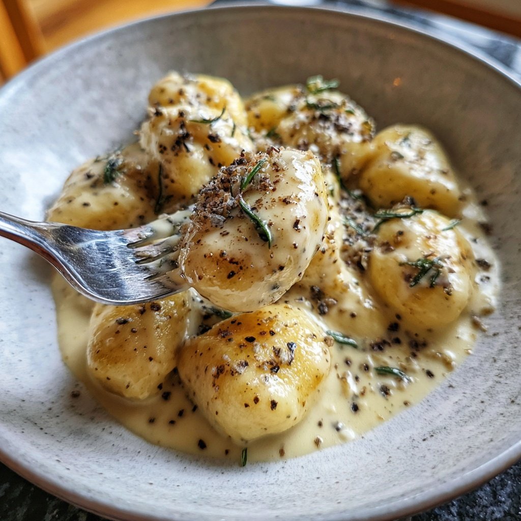 Truffle Gnocchi with Cream Sauce