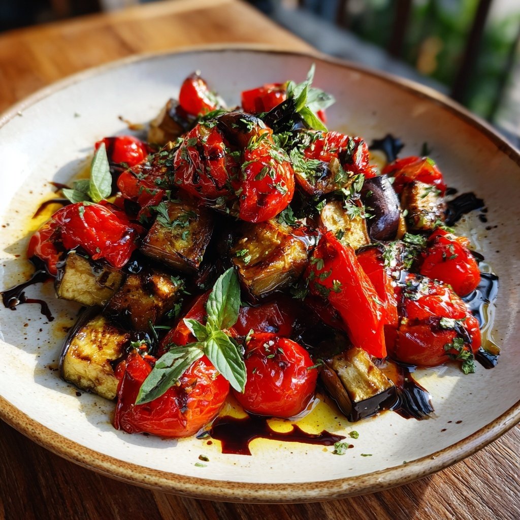 Mediterranean Roasted Eggplant Salad
