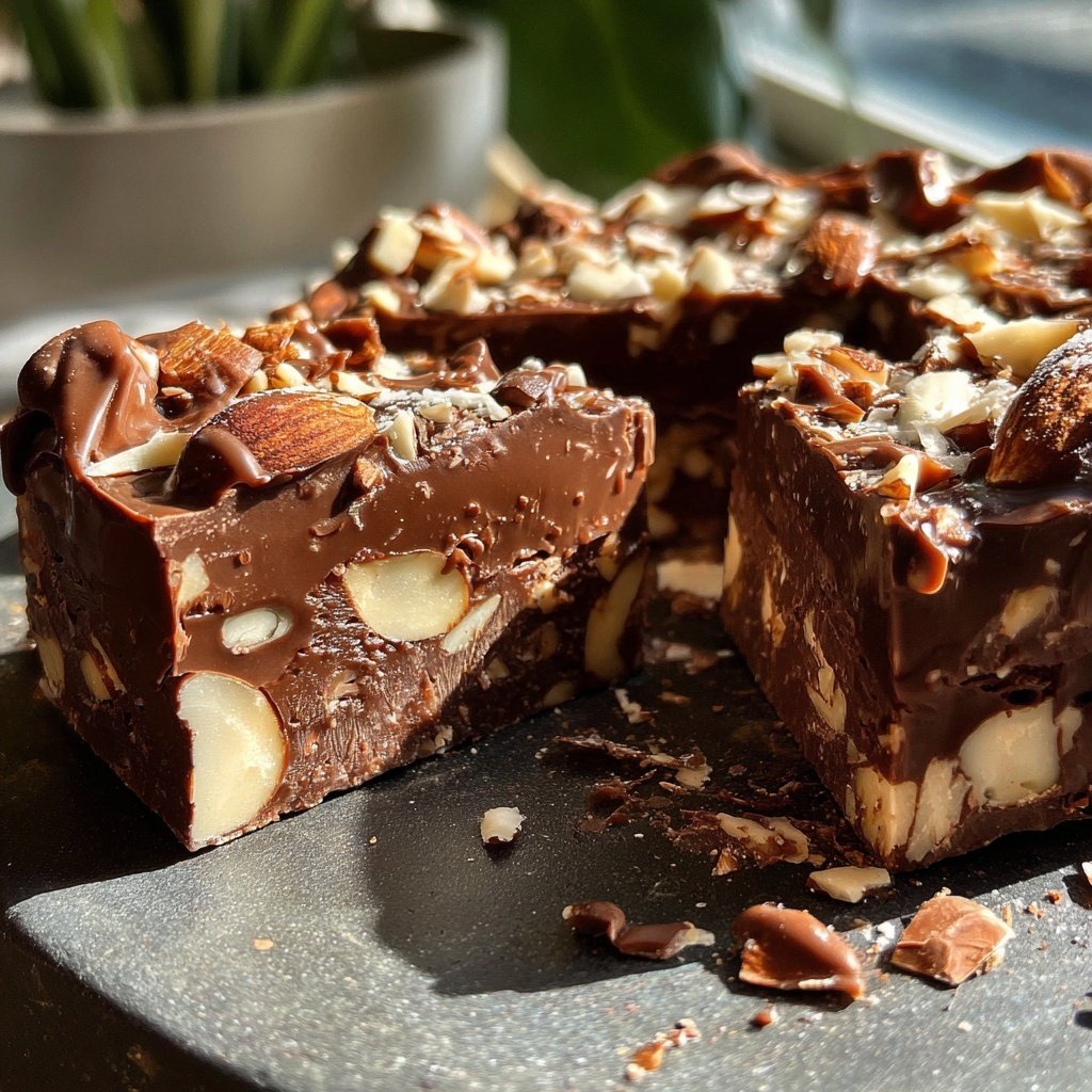 Chocolate Tahini Almond Fudge