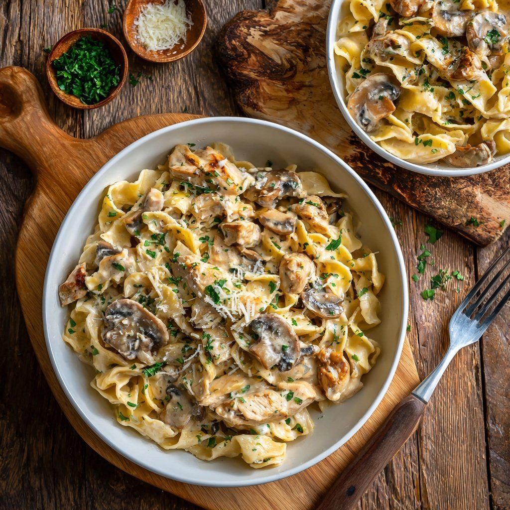 Creamy Mushroom Chicken Pasta