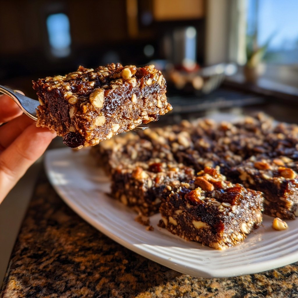 Chocolate Date Nut Squares