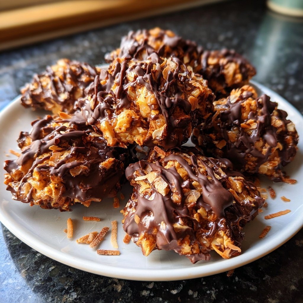 Chocolate Hazelnut Coconut Clusters